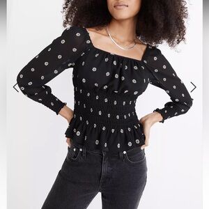 Madewell Sheer Square Neck Blouse